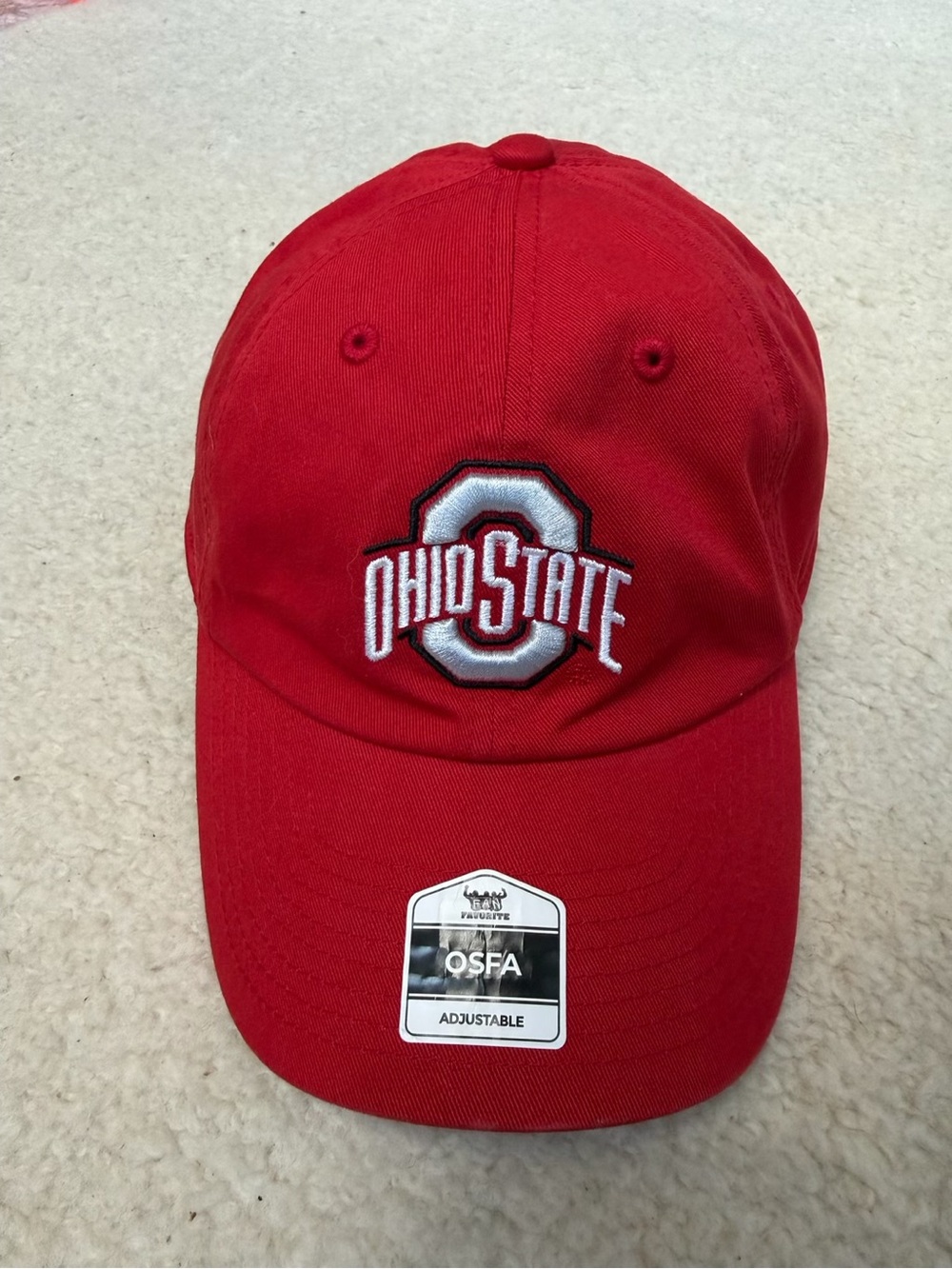Ohio State Buckeyes Fan Favorite Red Adjustable Cap – NWT Hat